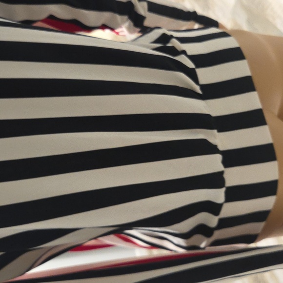 nwt! NORMA KAMALI SIDE STRIPE TURTLE JACKET in Black + Red Pinstripe Size XS/34 - Picture 6 of 12